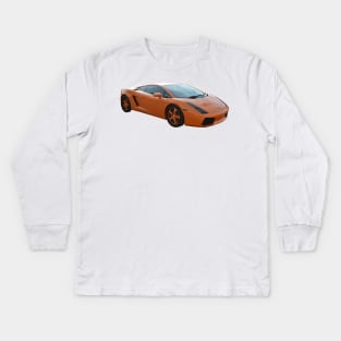 Lamborghini - Orange - Exotic Cars Kids Long Sleeve T-Shirt